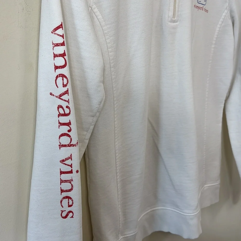 Vineyard Vines Shep Quarter Zip Knit Shirt Red White Blue Size Small - Picture 5 of 9